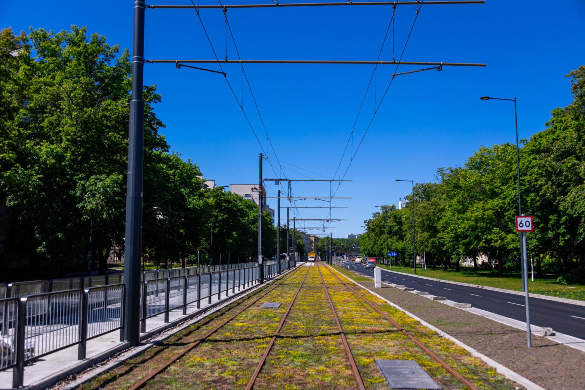 Tramwaj na Gagarina w Warszawie