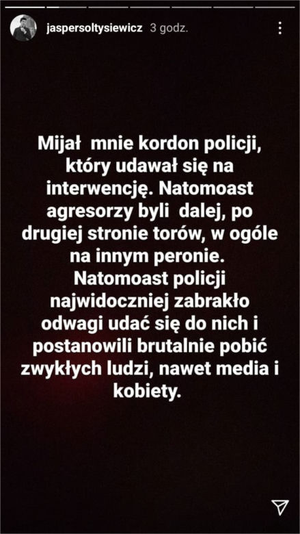 Gwiazdror "Barw szczęścia" oskarża policję o brutalne pobicie