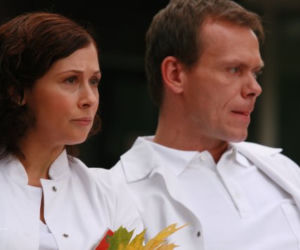 Na dobre i na złe. Monika Zybert-Jędras (Jolanta Fraszyńska), Krzysztof Jędras (Andrzej Bienias)