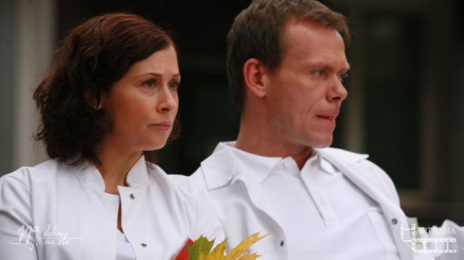 Na dobre i na złe. Monika Zybert-Jędras (Jolanta Fraszyńska), Krzysztof Jędras (Andrzej Bienias)