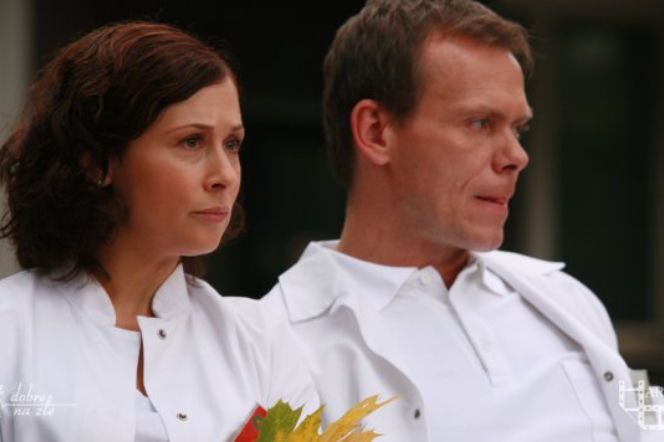 Na dobre i na złe. Monika Zybert-Jędras (Jolanta Fraszyńska), Krzysztof Jędras (Andrzej Bienias)
