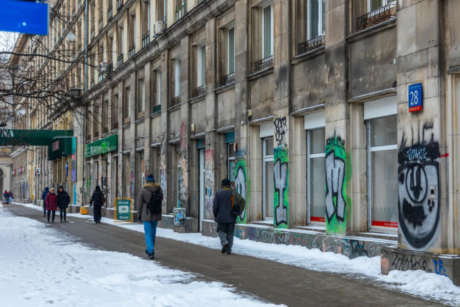 Graffiti w centrum Warszawy w 2026 r.