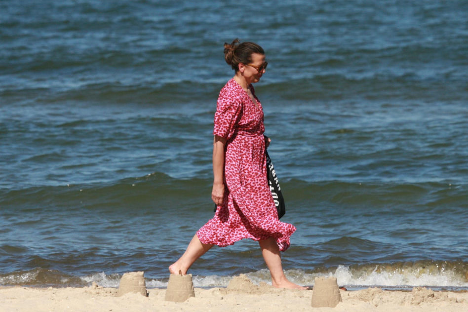 Katarzyna Herman na plaży