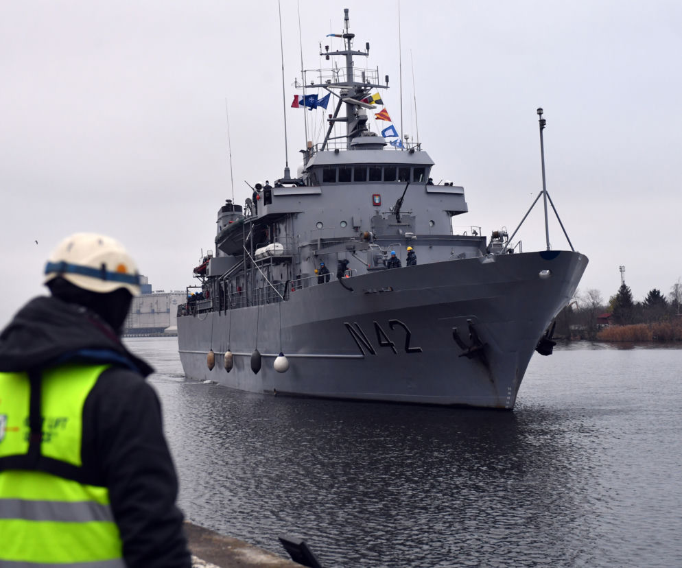 Okręty NATO wpłynęły do szczecińskiego portu