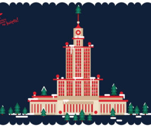 Kartka świąteczna z PKiN