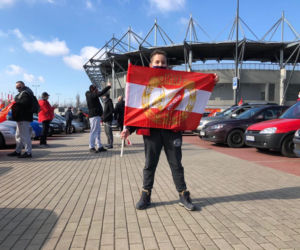 Kibice Widzewa przed derbami