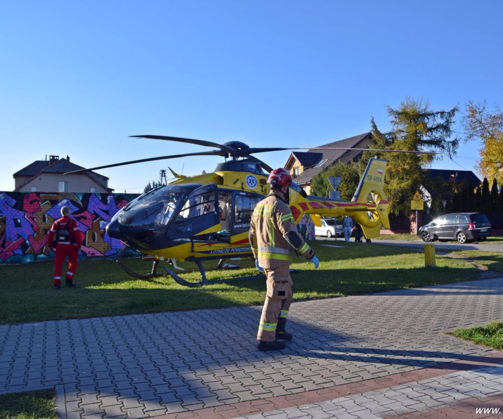 Śmigłowiec LPR i strażak na miejscu tragedii w Tychach. O szczegółach zdarzenia przeczytasz na Eska Śląskie.