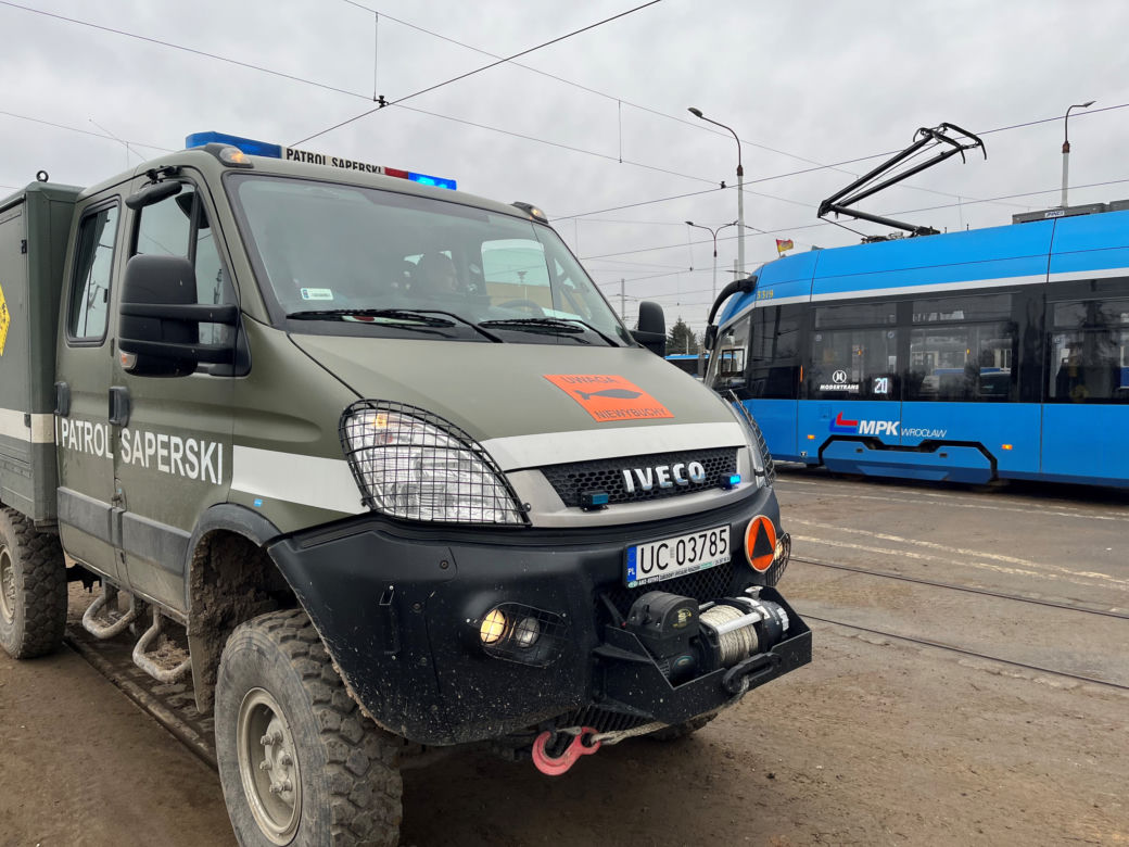  Niewybuch na zajezdni tramwajowej