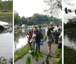 Po burzy w Łodzi zalane ulice i mnóstwo utrudnień. Tak wygląda ul. Włókniarzy