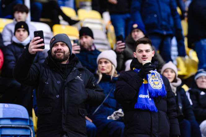 Arka Gdynia - Raków Częstochowa, zdjęcia kibiców i piłkarzy z meczu 17. kolejki PKO BP Ekstraklasy