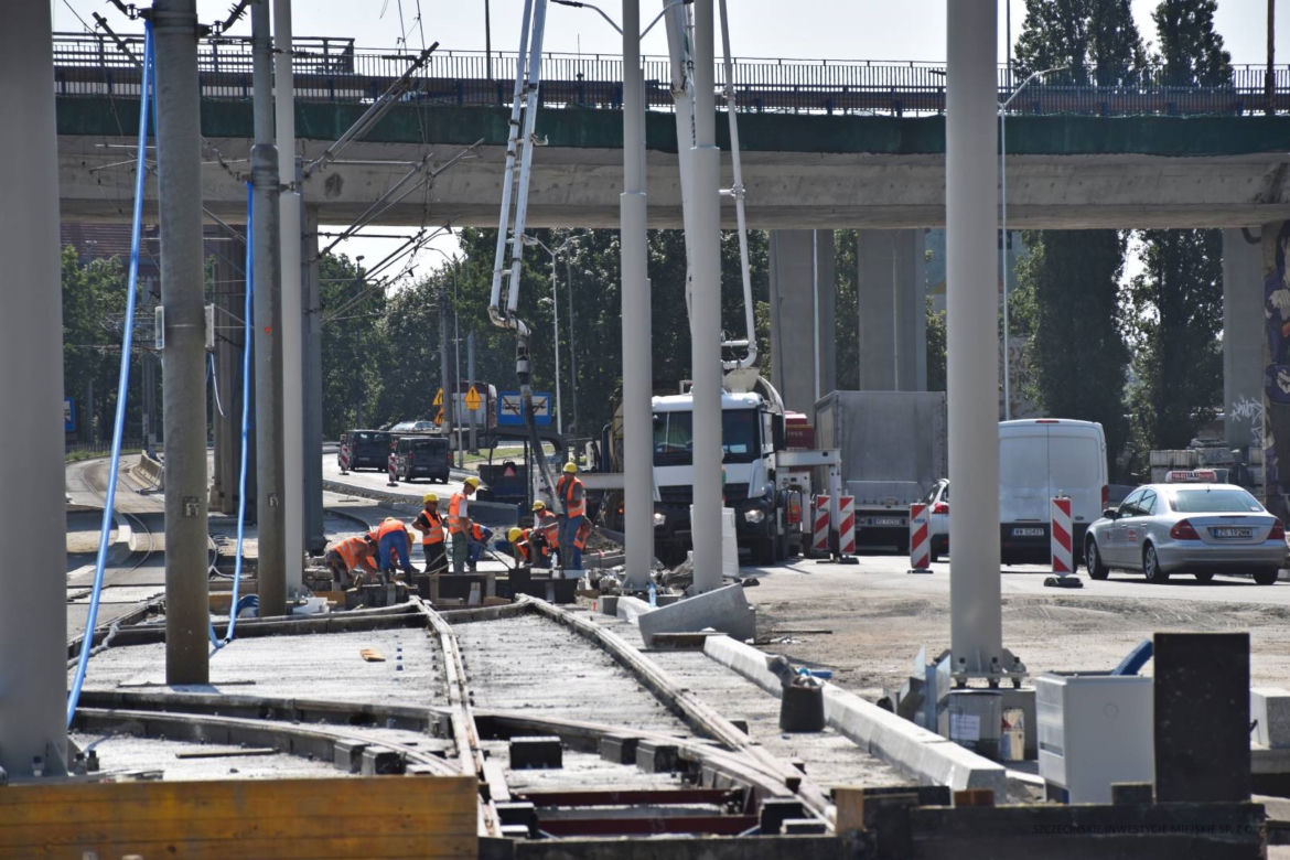 Przebudowa układu drogowego na Międzyodrzu - lipiec 2022