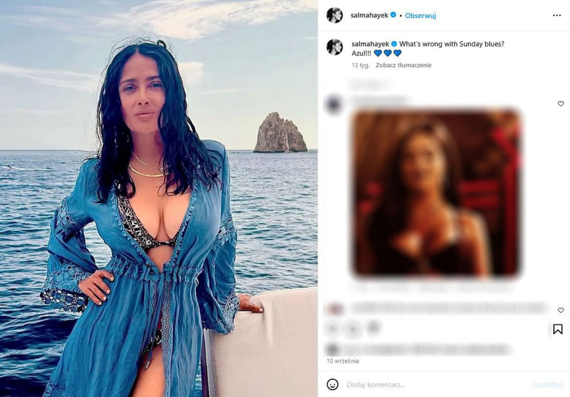 Salma Hayek ma sposób na zimę! Tak 57-latka rozgrzała fanów