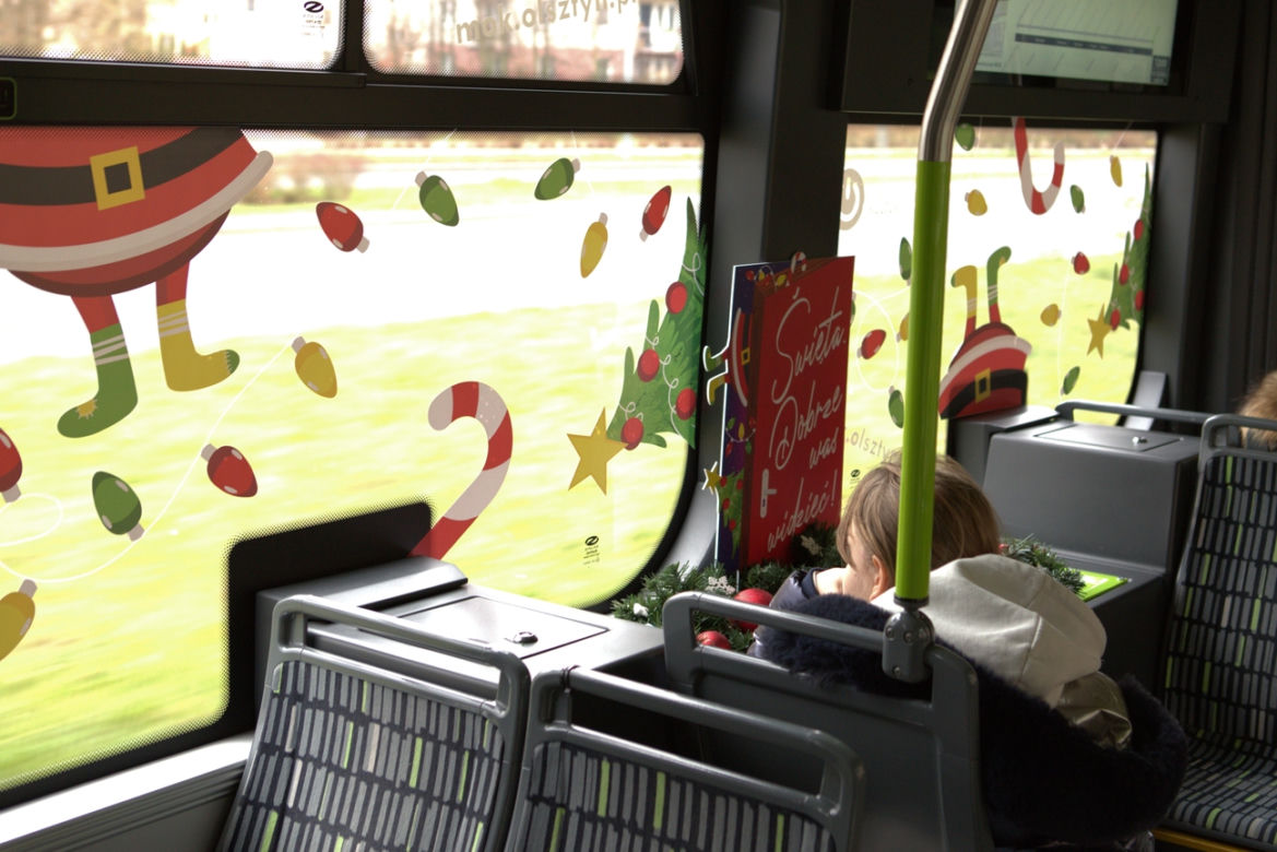 Świąteczny tramwaj jeździ po Olsztynie [ZDJĘCIA]