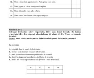 Matura 2020 ARKUSZE CKE: j. francuski p. podstawowy