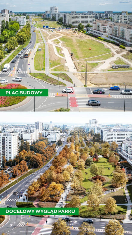 Budowa parku linearnego na Ursynowie