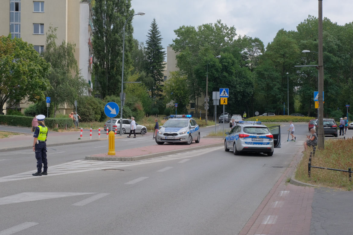 Potrącenie pieszego. Warszawa, Ursynów