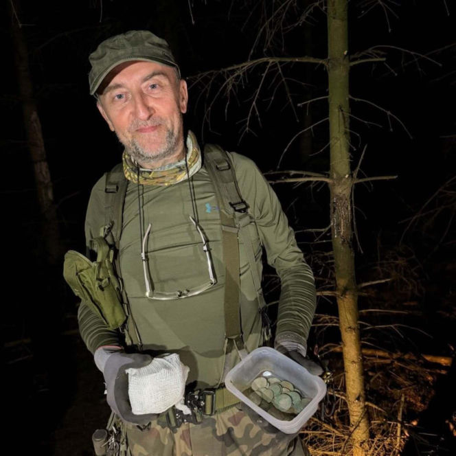 Szczęśliwy odkrywca - pan Dariusz Mastalerz
