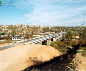 Budowa wiaduktu na trasie N-S Starachowice/ Październik 1998