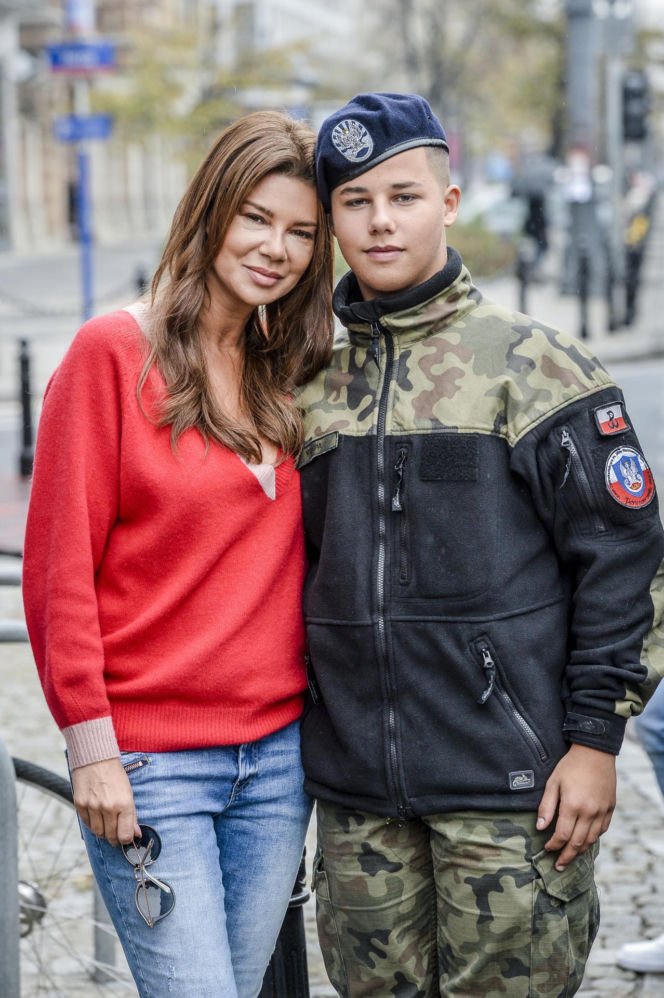 Edyta Górniak z synem Allanem w 2018 roku