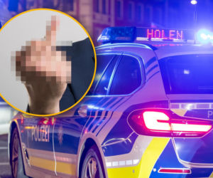 Polski bus zatrzymany na niemieckiej autostradzie. Pijany pasażer pokazał policjantom wulgarny gest