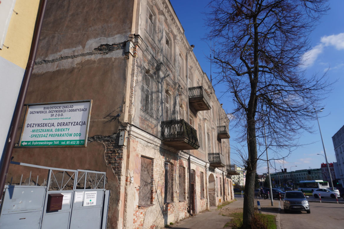 Zabytkowa kamienica przy Dąbrowskiego w Białymstoku