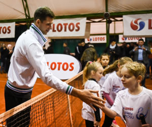 Gdańsk: Hubert Hurkacz trenował z dziećmi