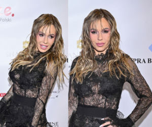 Doda szokuje kreacją przy stoliku z Lechem Wałęsą. Odważne kadry 