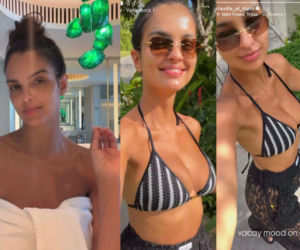 Zjawiskowa Klaudia El Dursi kusi w ręczniku i bikini. Pokazała się bez makijażu