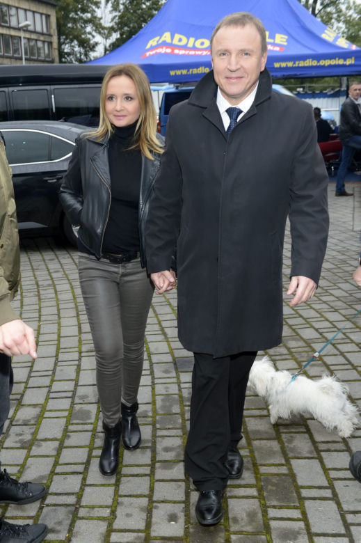 Jacek Kurski z żoną