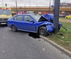 Bydgoszcz: Wypadek na ul. Jagiellońskiej! Jedna osoba trafiła do szpitala 