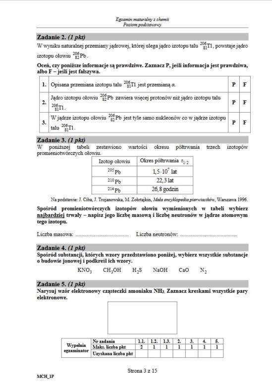 Matura 2020: Odpowiedzi. Chemia - poziom podstawowy [ARKUSZ]