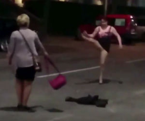 Szalona impreza na środku ulicy! Striptiz i breakdance na Radziszewskiego