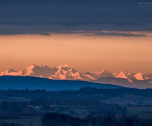 Piekne Tatry widziane z Podkarpacia