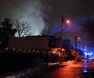 Pożar hali magazynowej w Skawinie