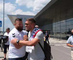 Lukas Podolski już w Zabrzu. Czekali na niego kibice