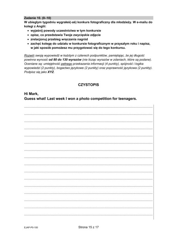Matura język angielski 2023 - ARKUSZE CKE (FORMUŁA 2015)