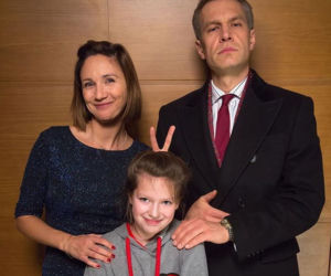 Na dobre i na złe. Matylda (Amelia Czaja), Kasia Smuda (Ilona Ostrowska), Falkowicz (Michał Żebrowski)
