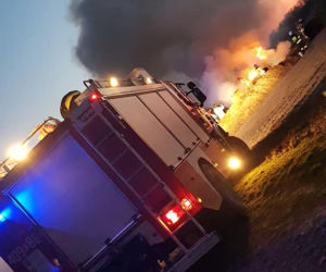 Strażacy z OSP Łobudzice walczyli z dwoma pożarami