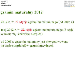 MATURA 2012 WYNIKI wstępne - ZOBACZ prezentację