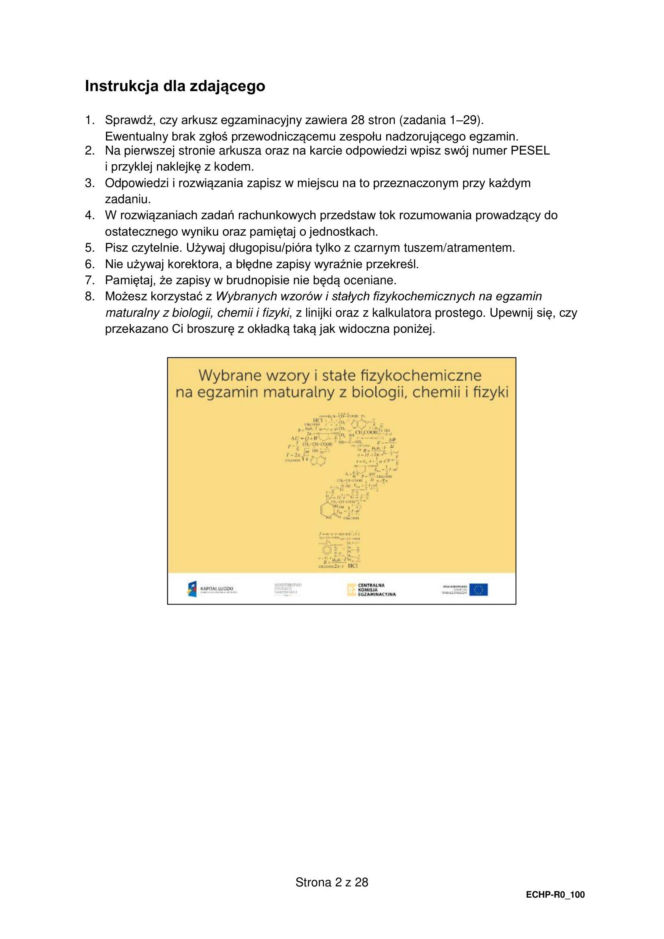 Matura 2026 Chemia FORMUŁA 2015: Arkusz CKE