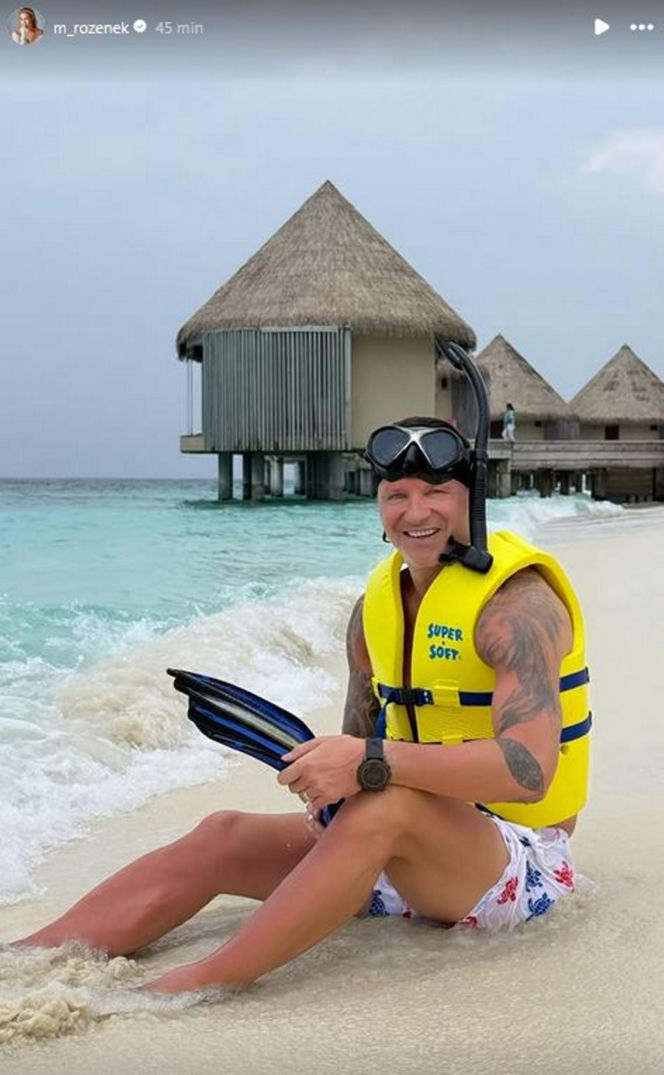 Małgorzata Rozenek i Radosław Majdan nurkują  Malediwach