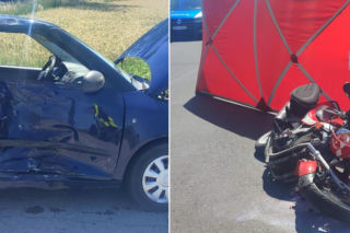 Tragedia na skrzyżowaniu. Motocyklista zginął po zderzeniu z osobówką!
