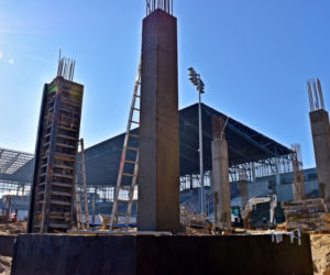 Budowa stadionu w Szczecinie - marzec 2021