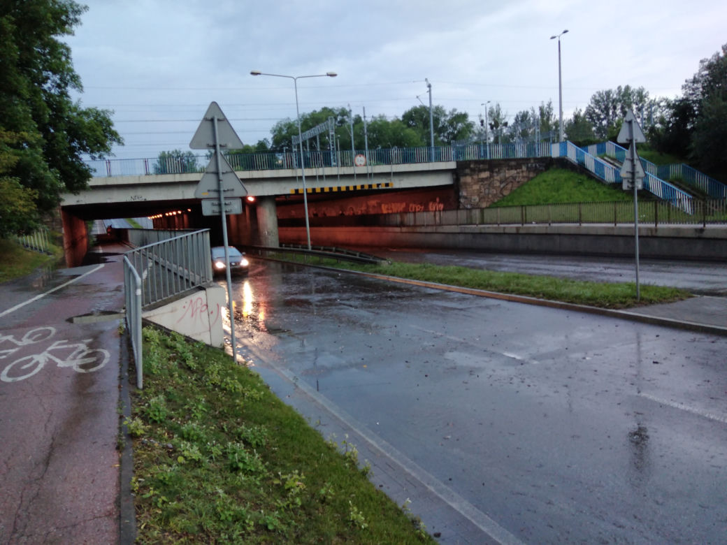 Gwałtowna ulewa nad Radomiem