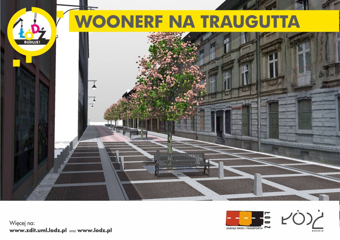Wizualizacja woonerfu na Traugutta