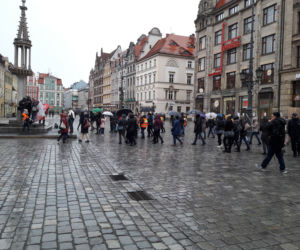 Protest pracowników sądów we Wrocławiu