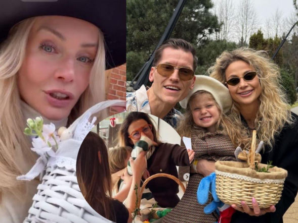 Tak wyglądają święconki gwiazd. Glinka pokazała kolorowe jajeczka, Woźniak-Starak postawiła na klasykę, a Mroczek zaprezentował małe dzieło sztuki