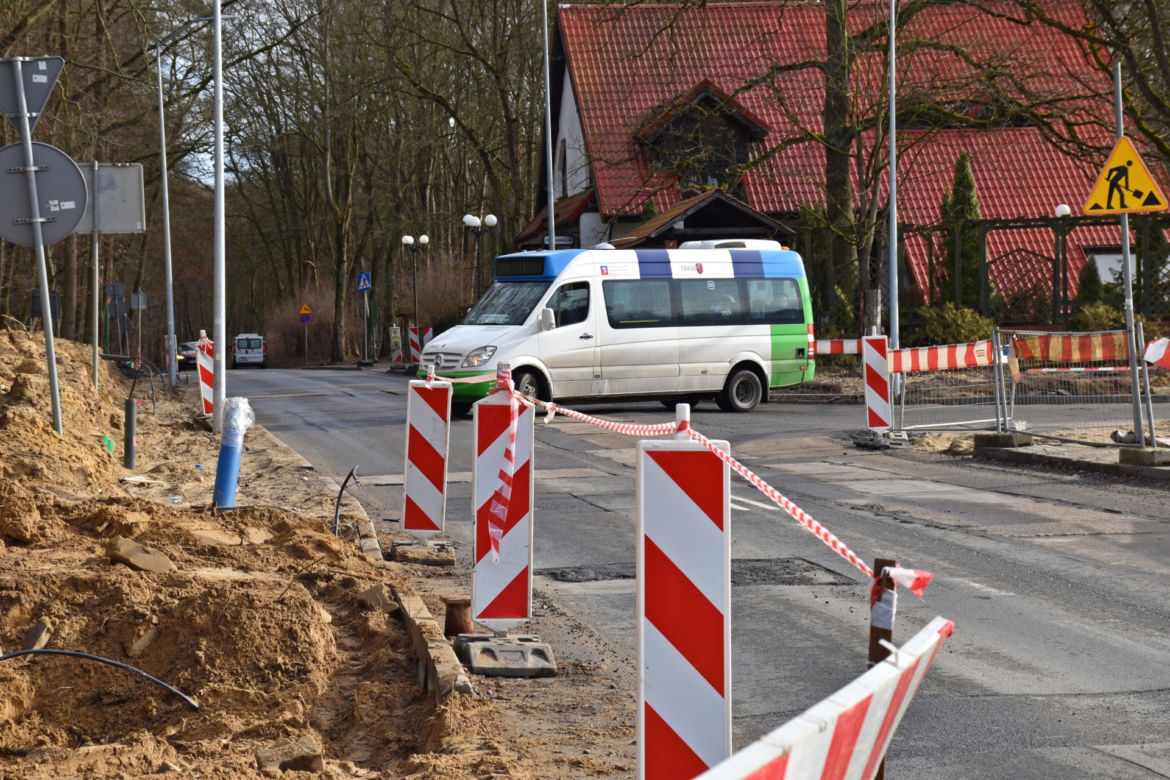 Budowa węzła Głębokie - marzec 2021