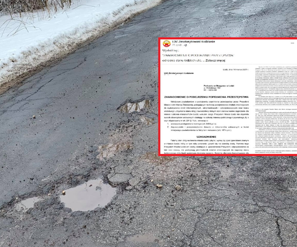 Mają dość dziur w Łodzi