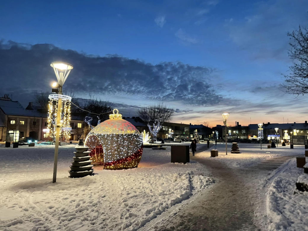 Świąteczne iluminacje w Węgrowie